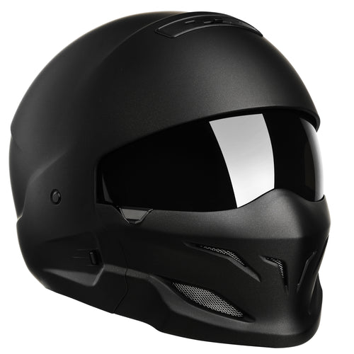GoEcoRide Full Face Helmet - Half Face - With Visor