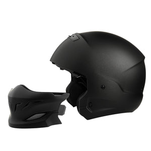 GoEcoRide Full Face Helmet - Half Face - With Visor