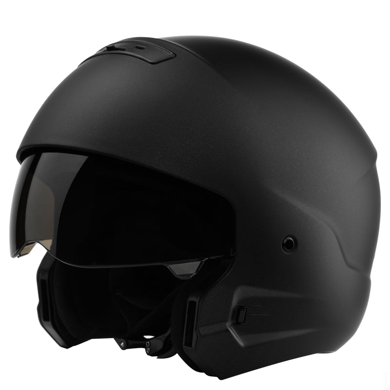 GoEcoRide Full Face Helmet - Half Face - With Visor