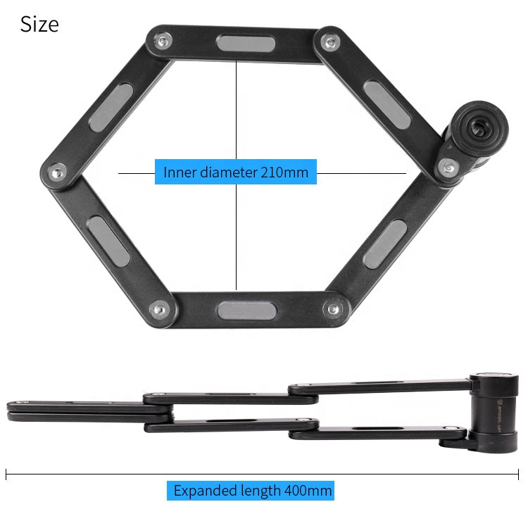 Heavy Duty Alloy Steel Foldable Scooter Lock with Mounting Bracket - GoEcoRide Scooters - GoEcoRide Scooters