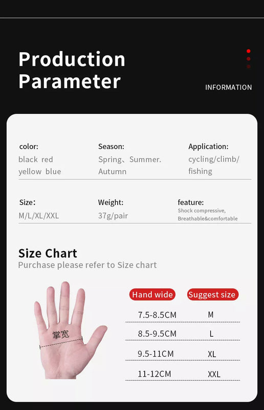 Lycra Full Fingerprint Riding Gloves Outdoor With Touch Screen - GoEcoRide Scooters - GoEcoRide Scooters