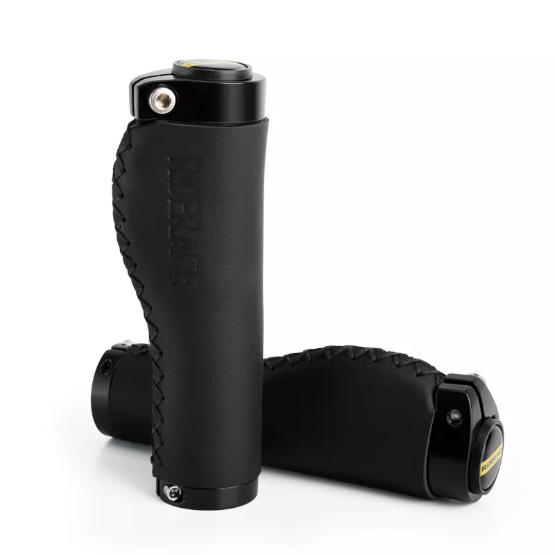 Leather Handlebar Ergonomic Design Grips Bilateral Lock-on - GoEcoRide Scooters - GoEcoRide Scooters