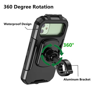 Universal 360° Rotation Waterproof Handlebar Phone Holder - GoEcoRide Scooters