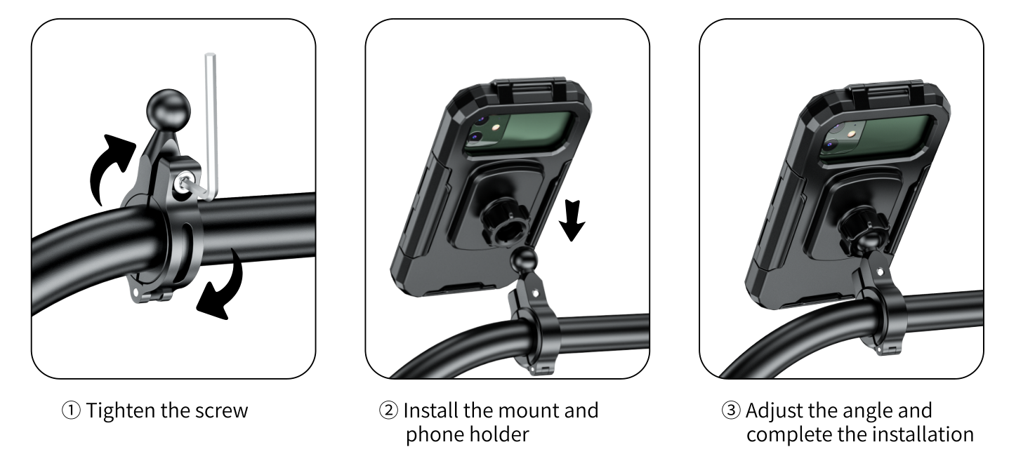 Universal 360° Rotation Waterproof Handlebar Phone Holder - GoEcoRide Scooters